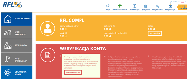 weryfikacja danych RFL RFL.com.pl: inwestycje krok po kroku